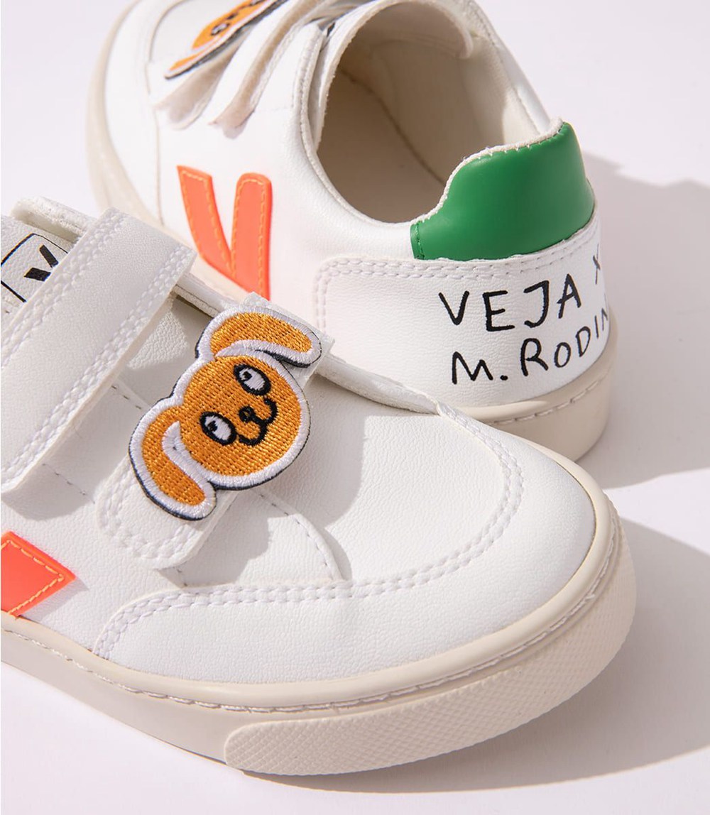 Tenis Veja Niños - V-12 Velcro Cwl - Blancos - 591JSRFKI